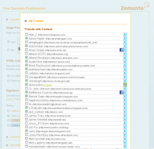 Adding Zemanta Friends