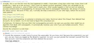Trollhunters/KatPoop's Epic Fail Including my comment of calling his forgery. >:)